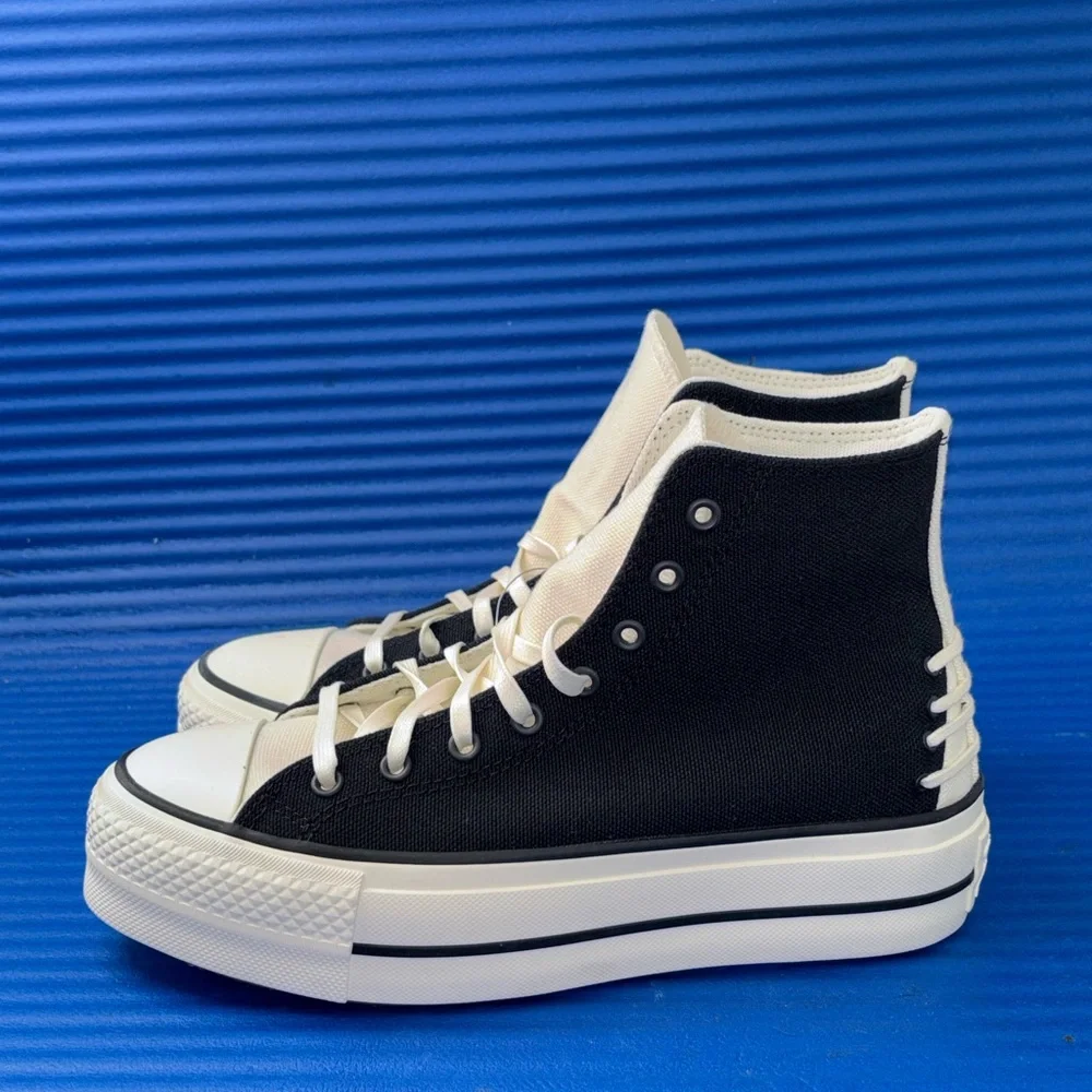 Size 6- Women’s Converse Chuck Taylor All Star Lift HI Black White Shoes A12552C